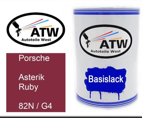 Porsche, Asterik Ruby, 82N / G4: 500ml Lackdose, von ATW Autoteile West.